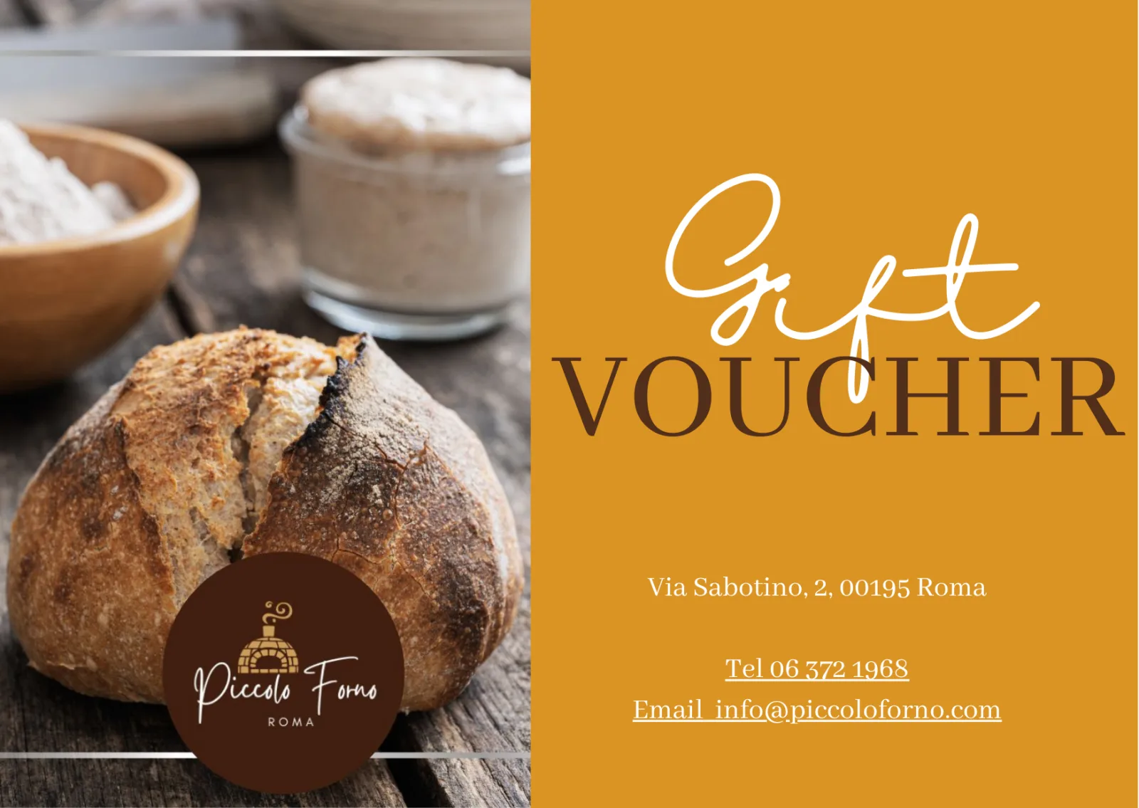 Voucher Piccolo Forno Roma